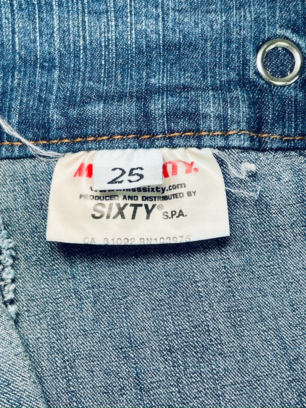 MISS SIXTY Vintage Y2K Layered Waist Flare Jeans Size 25 Medium Wash - Picture 5 of 8